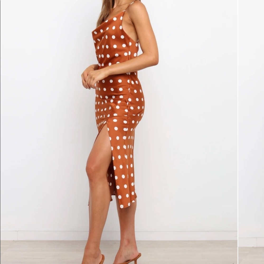 Rust Formal occasion slit dress